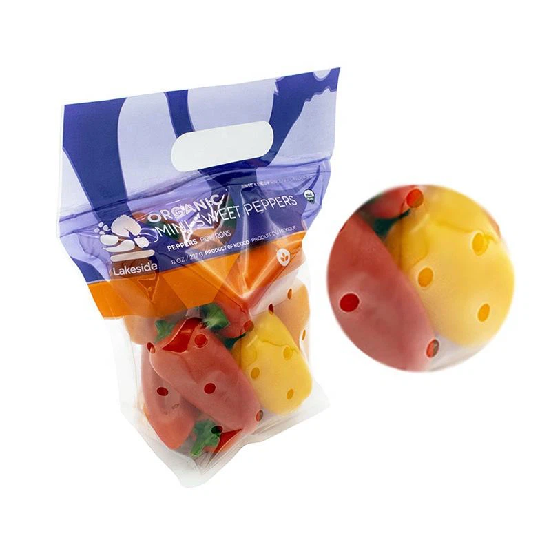 سوراخوں کے ساتھ پھل اور سبزیوں کا بیگ