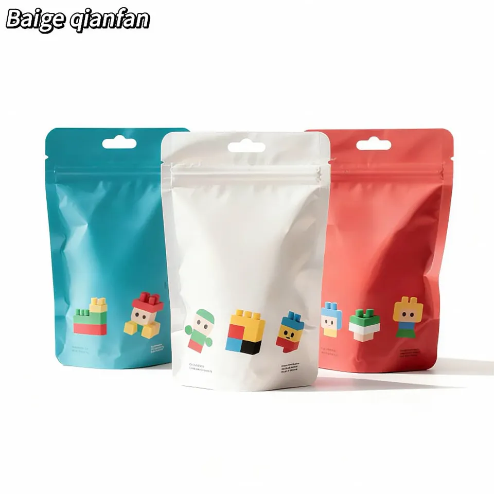 زپر کے ساتھ پاؤچ کھڑے ہو جاؤ